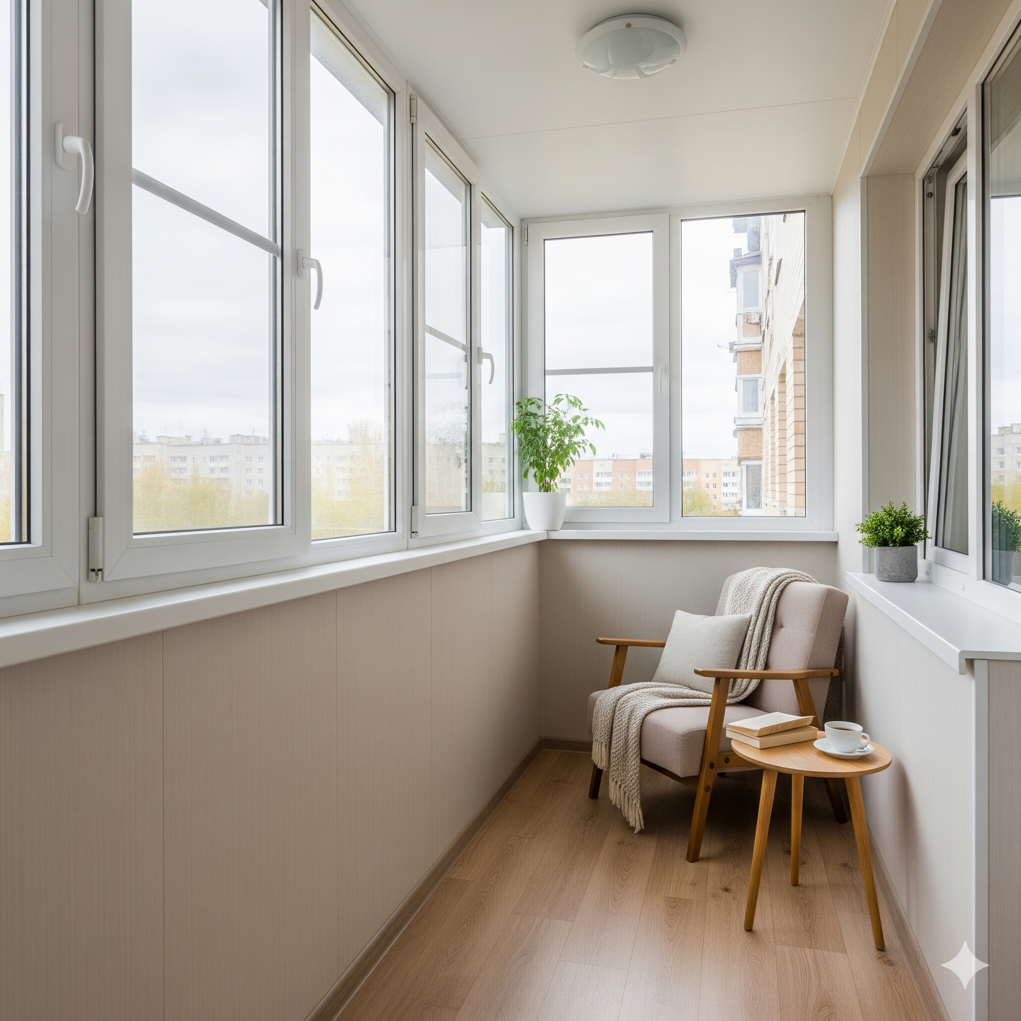 Замена холодного остекления на теплое.